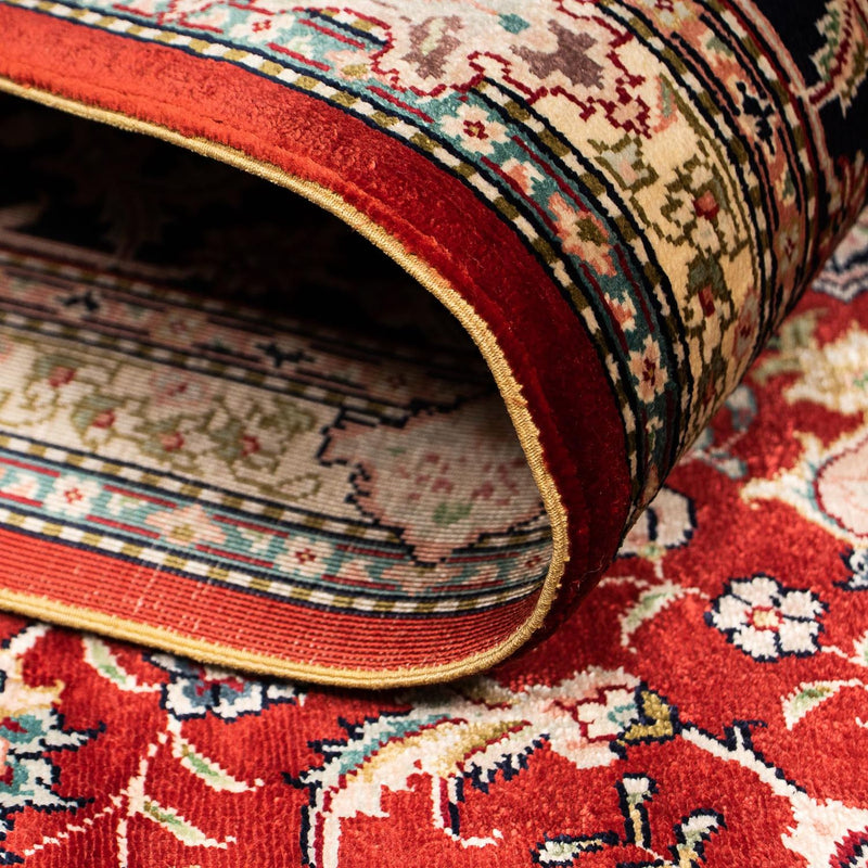 Silk Rug - Chinese Silk - 183 x 122 cm - dark red