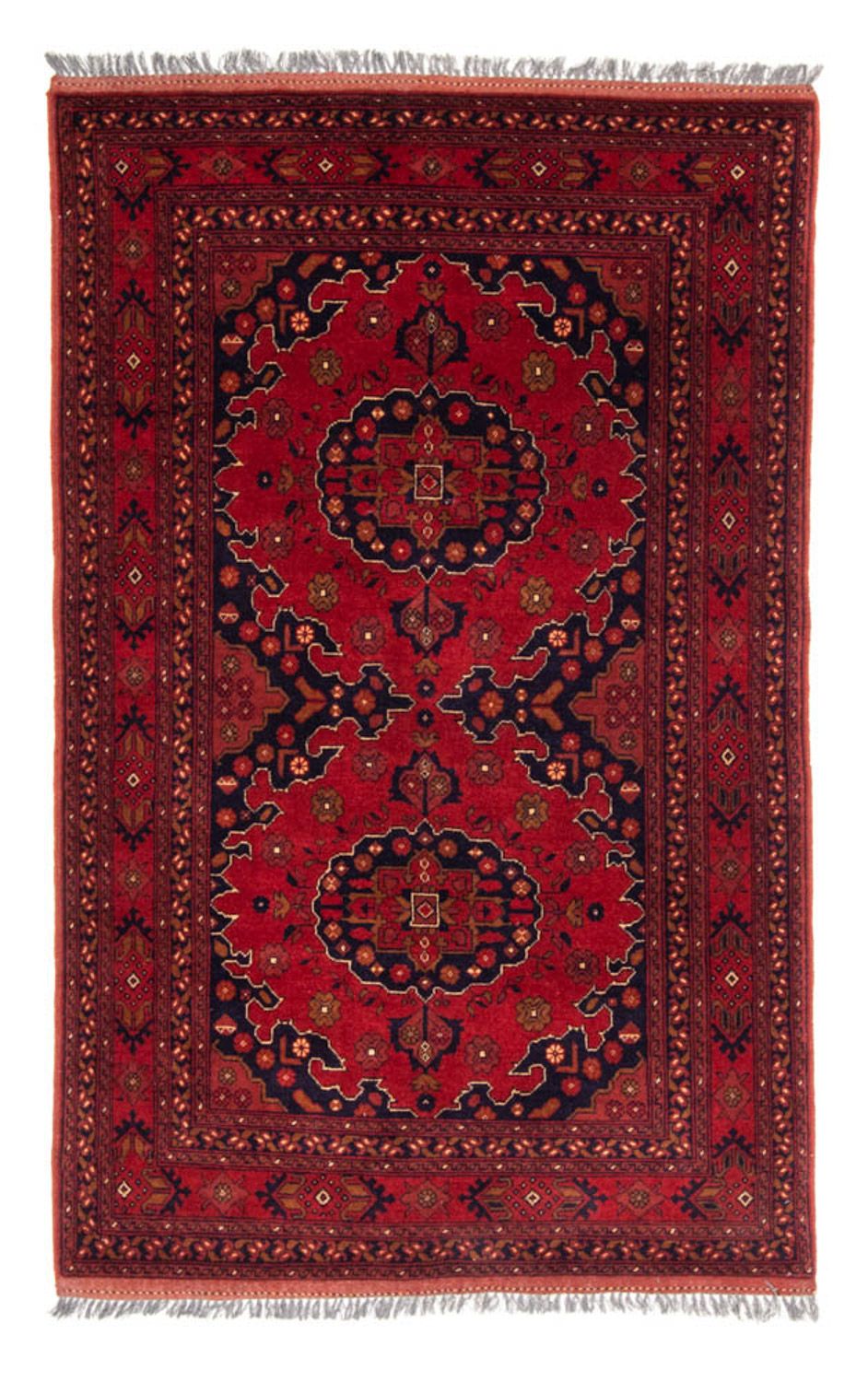 Afghan Rug - Kunduz - 200 x 120 cm - red