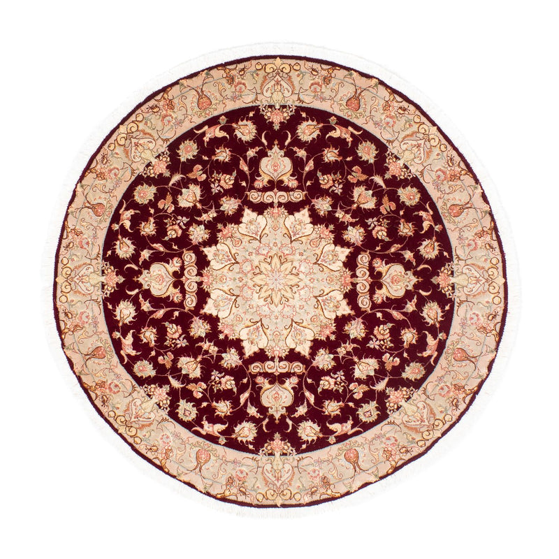 Perser Rug - Tabriz - Royal round  - 150 x 150 cm - dark red