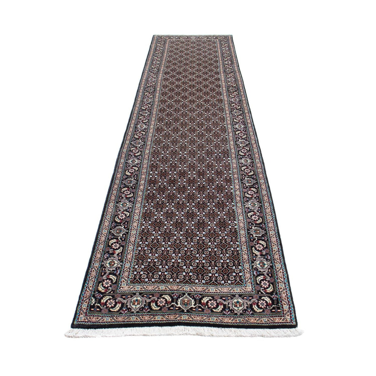 Runner Perser Rug - Tabriz - 391 x 76 cm - grey
