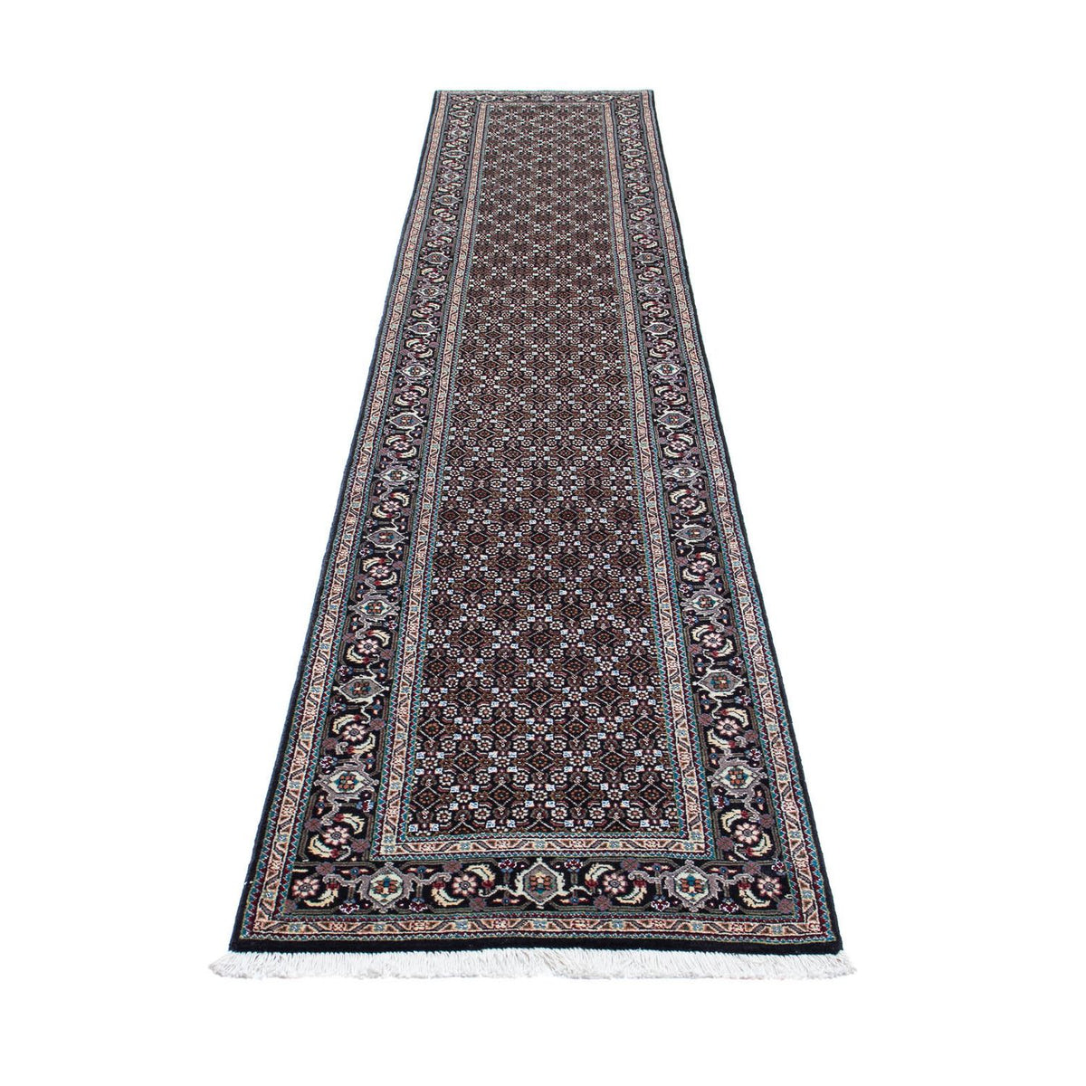 Runner Perser Rug - Tabriz - 381 x 66 cm - grey