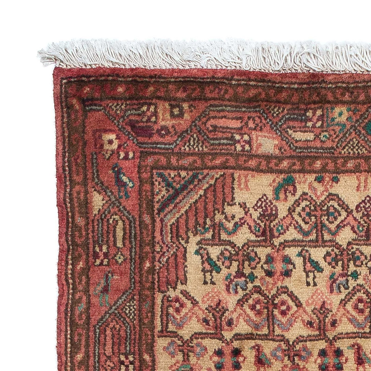 Perser Rug - Nomadic - 126 x 80 cm - light red