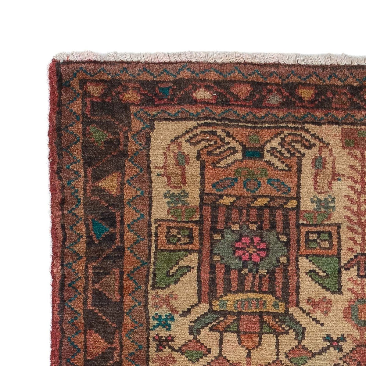 Perser Rug - Nomadic - 124 x 81 cm - light brown
