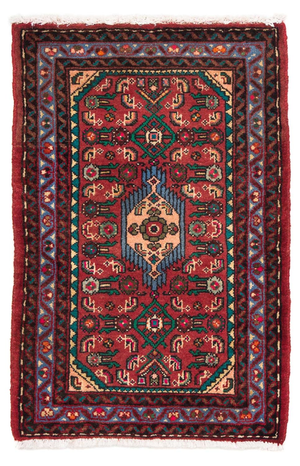 Perser Rug - Nomadic - 92 x 61 cm - dark red