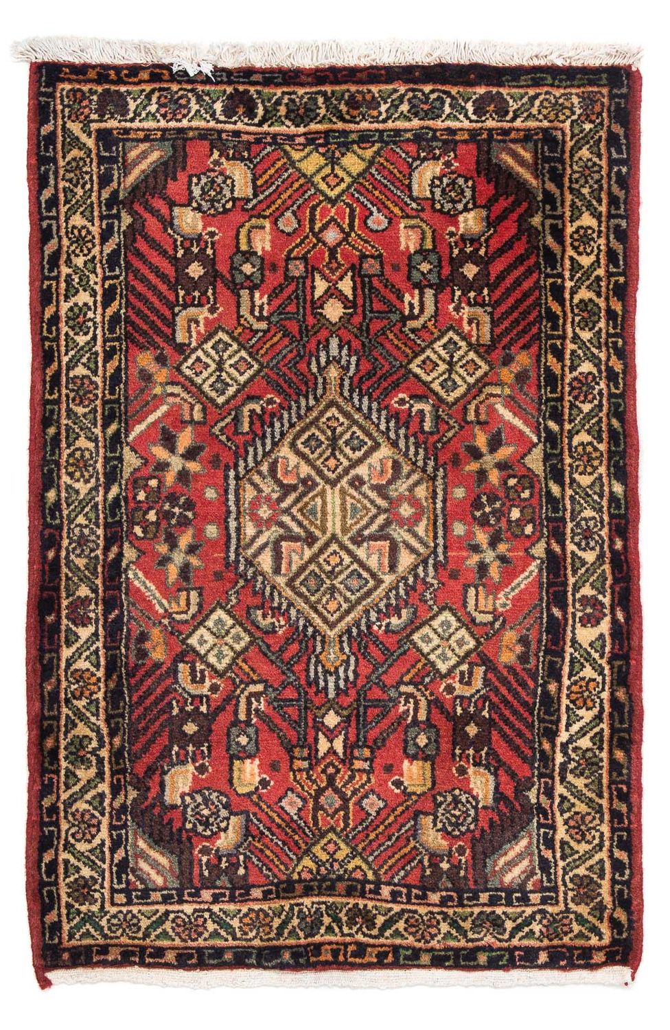 Perser Rug - Nomadic - 93 x 63 cm - dark red