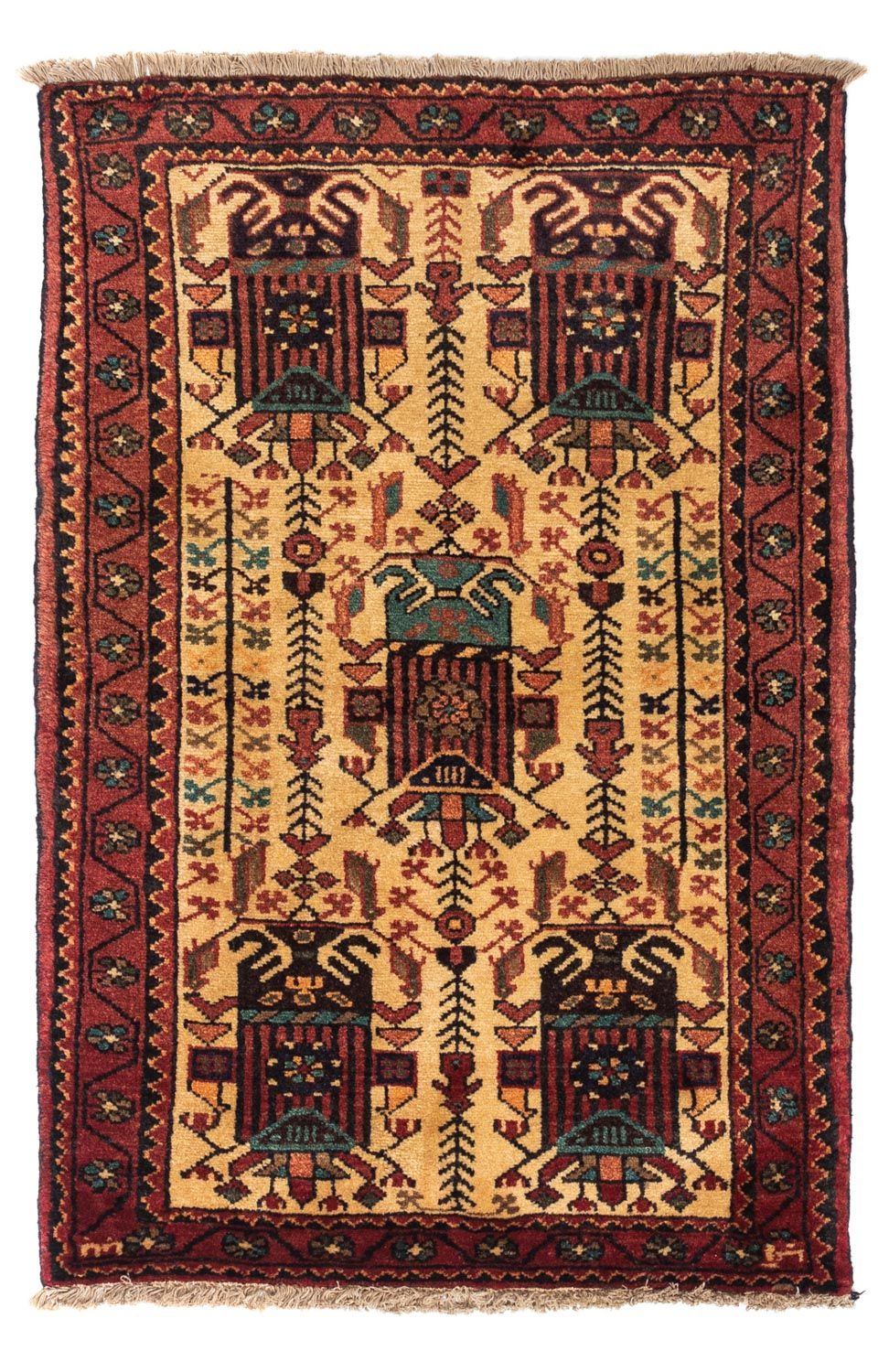 Perser Rug - Nomadic - 125 x 79 cm - beige