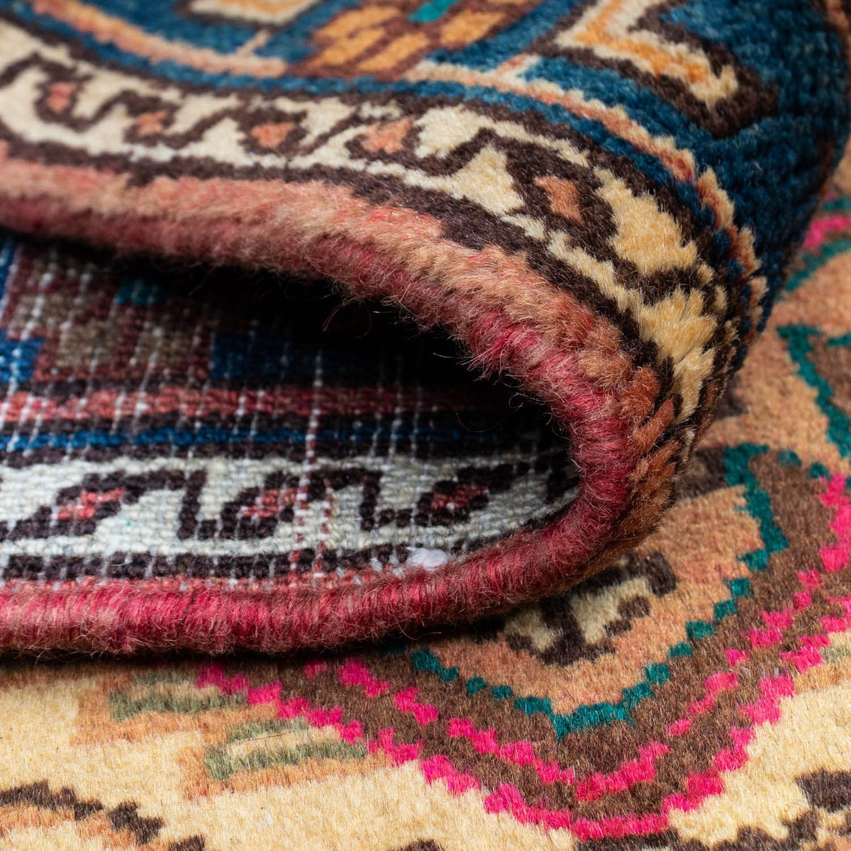 Perser Rug - Nomadic - 125 x 86 cm - light brown