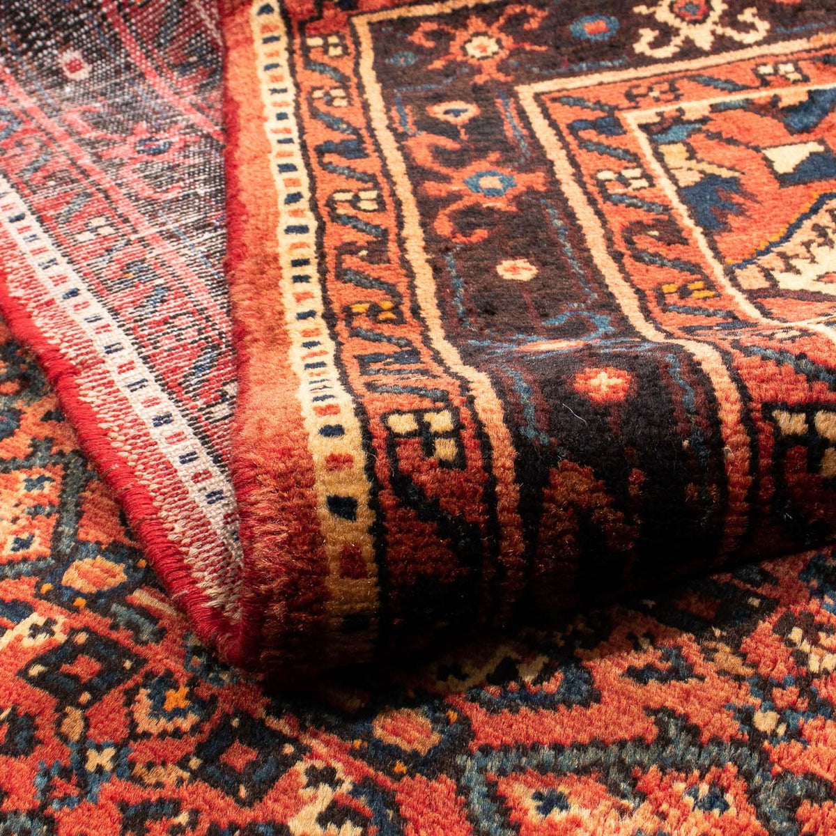 Perser Rug - Nomadic - 203 x 157 cm - dark red