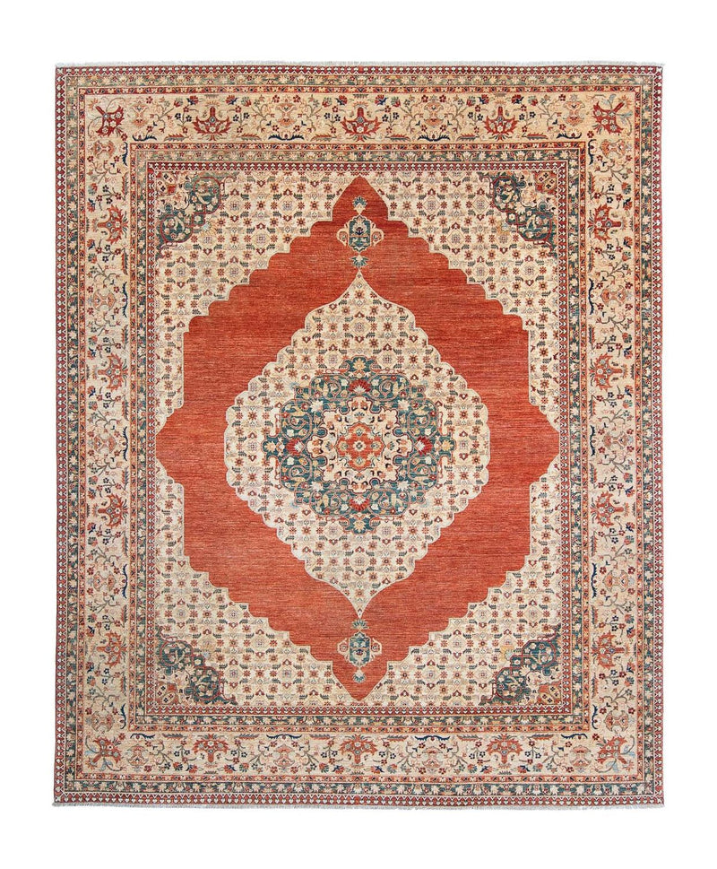 Kelim Rug - Splash - 303 x 249 cm - rust