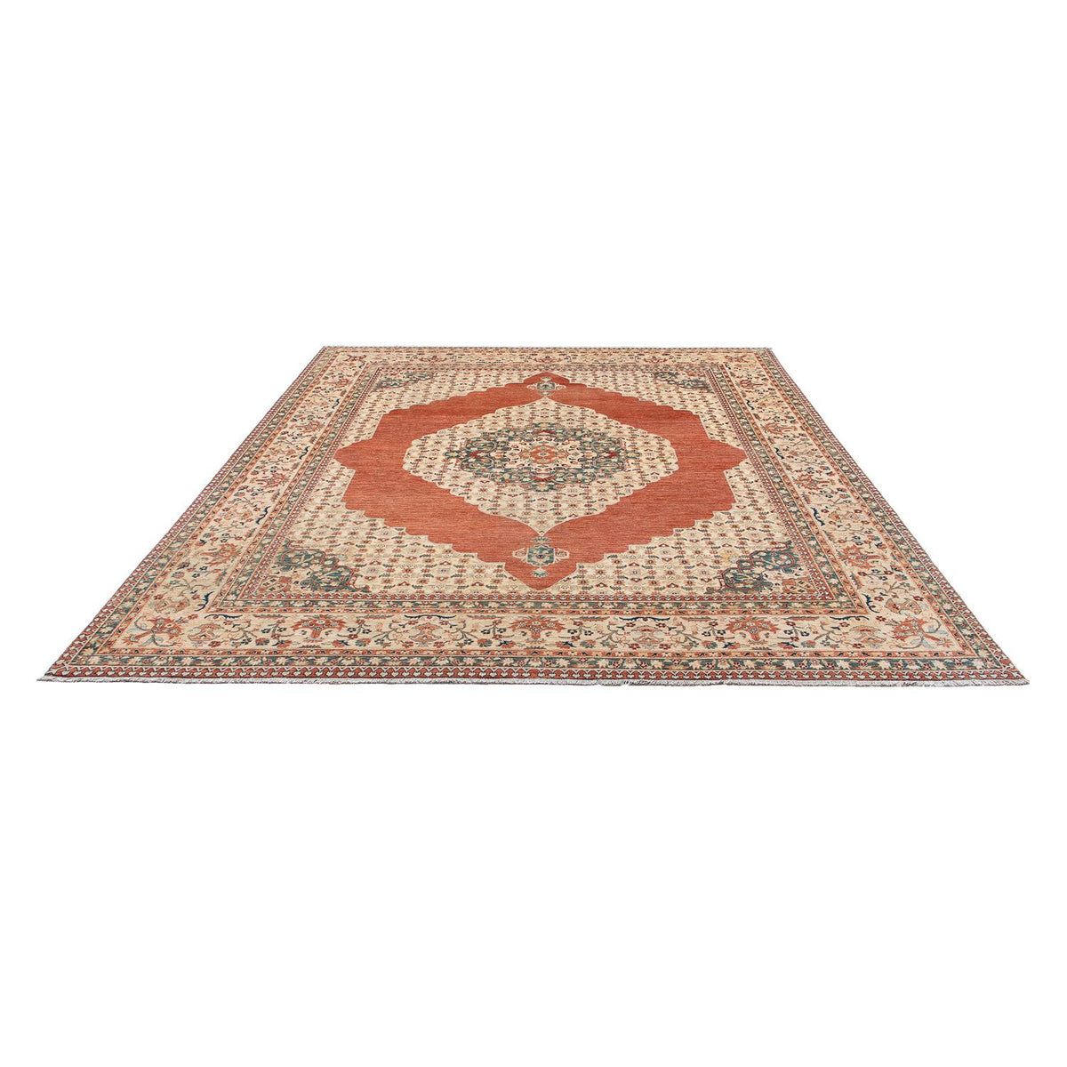 Kelim Rug - Splash - 303 x 249 cm - rust