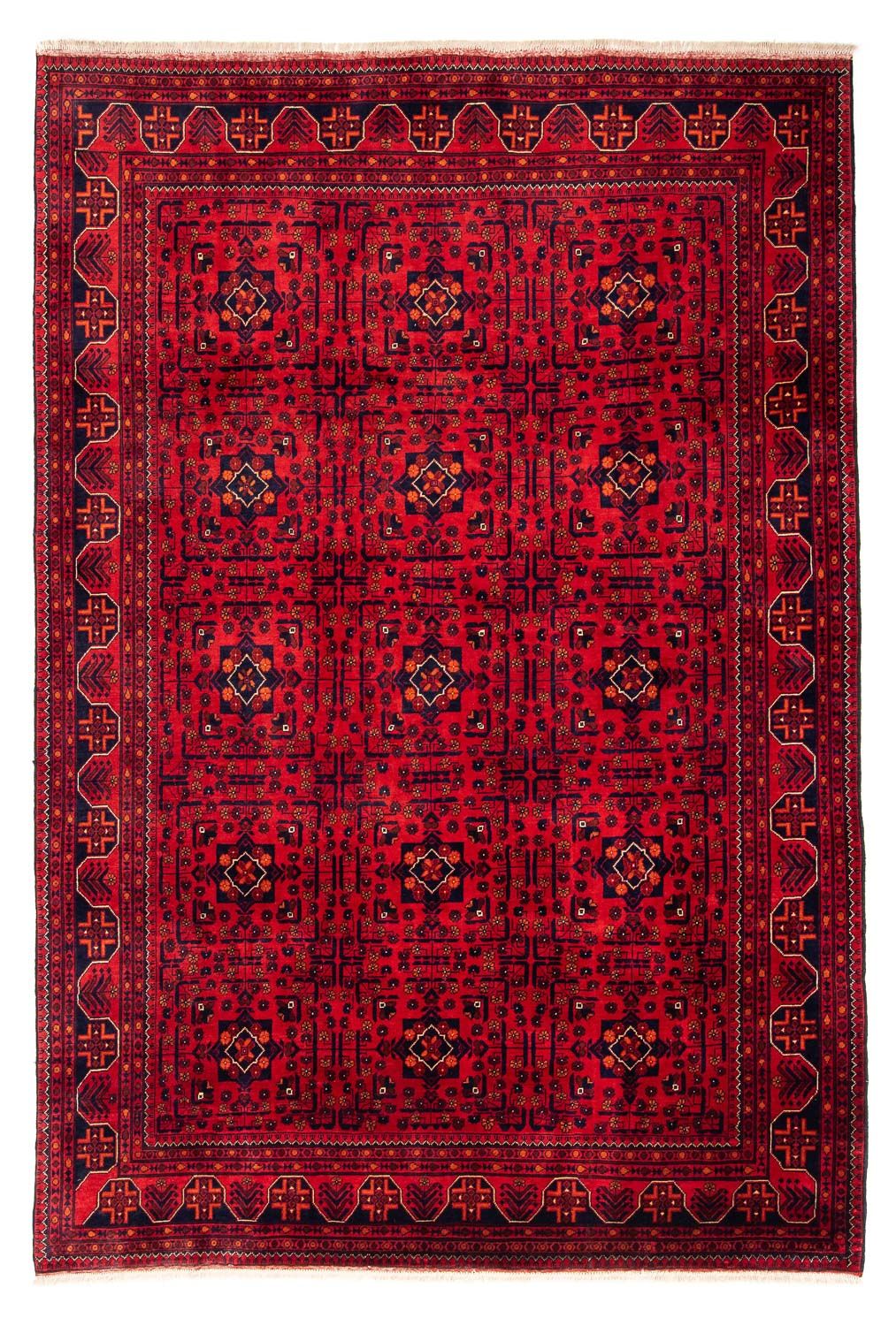 Afghan Rug - Kunduz - 301 x 205 cm - dark red