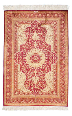 Perser Rug - Ghom - 150 x 98 cm - dark red