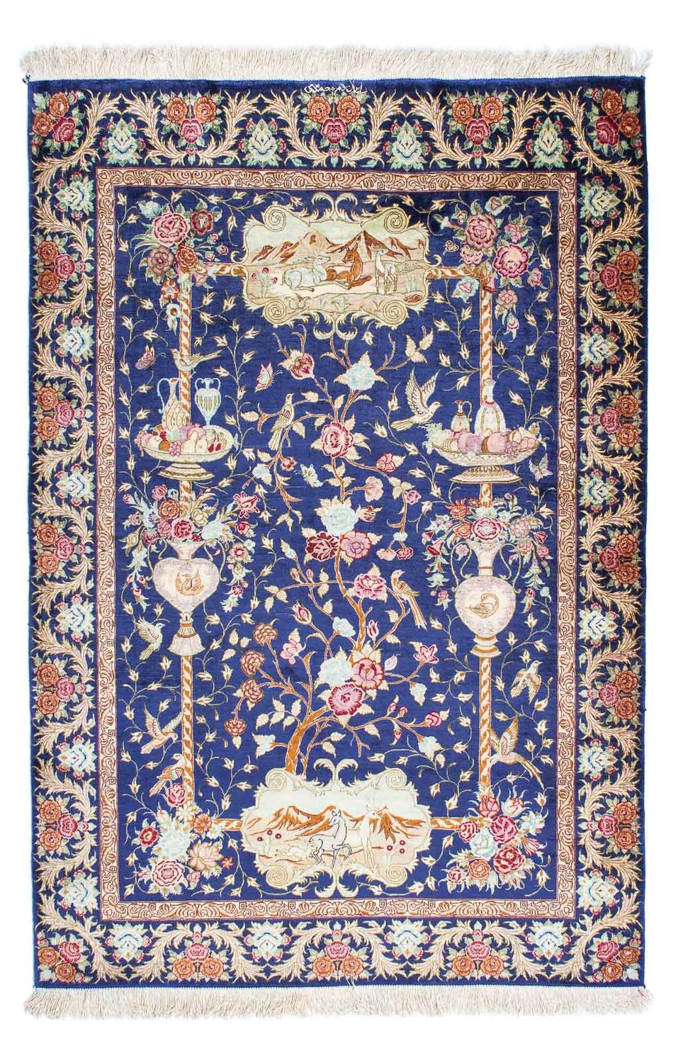 Perser Rug - Ghom - 147 x 100 cm - dark blue