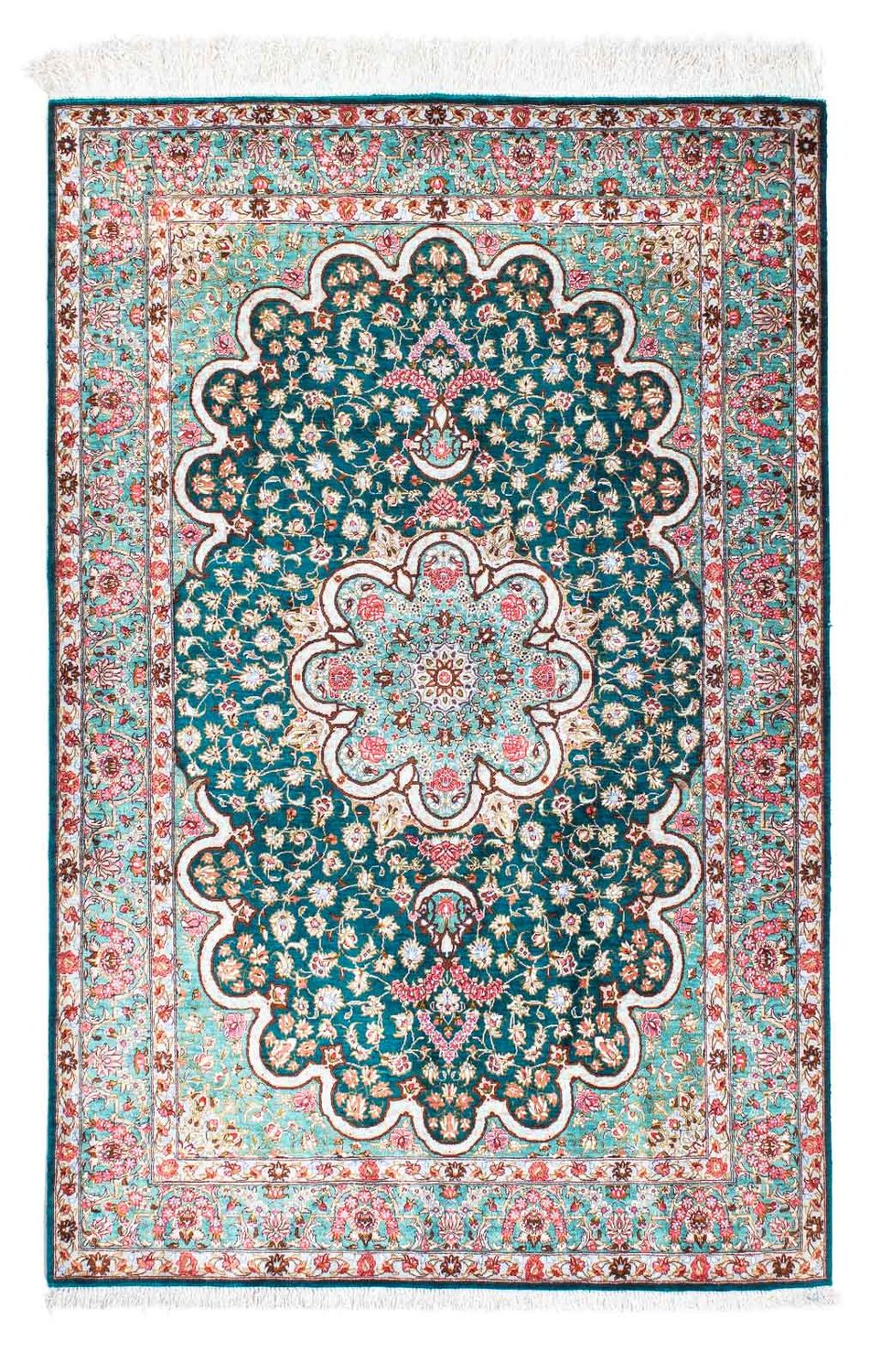 Perser Rug - Ghom - 152 x 100 cm - green
