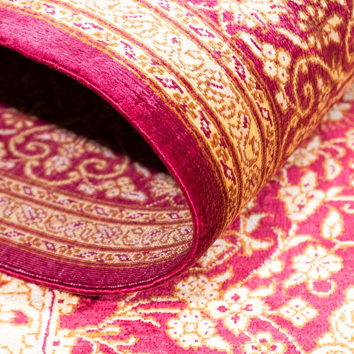 Perser Rug - Ghom - 143 x 95 cm - dark red