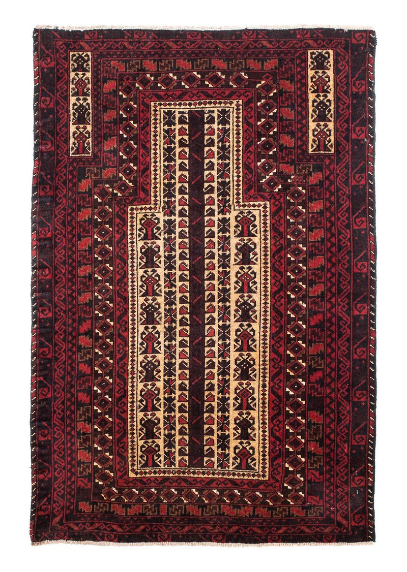 Belutsch Rug - 126 x 86 cm - dark red