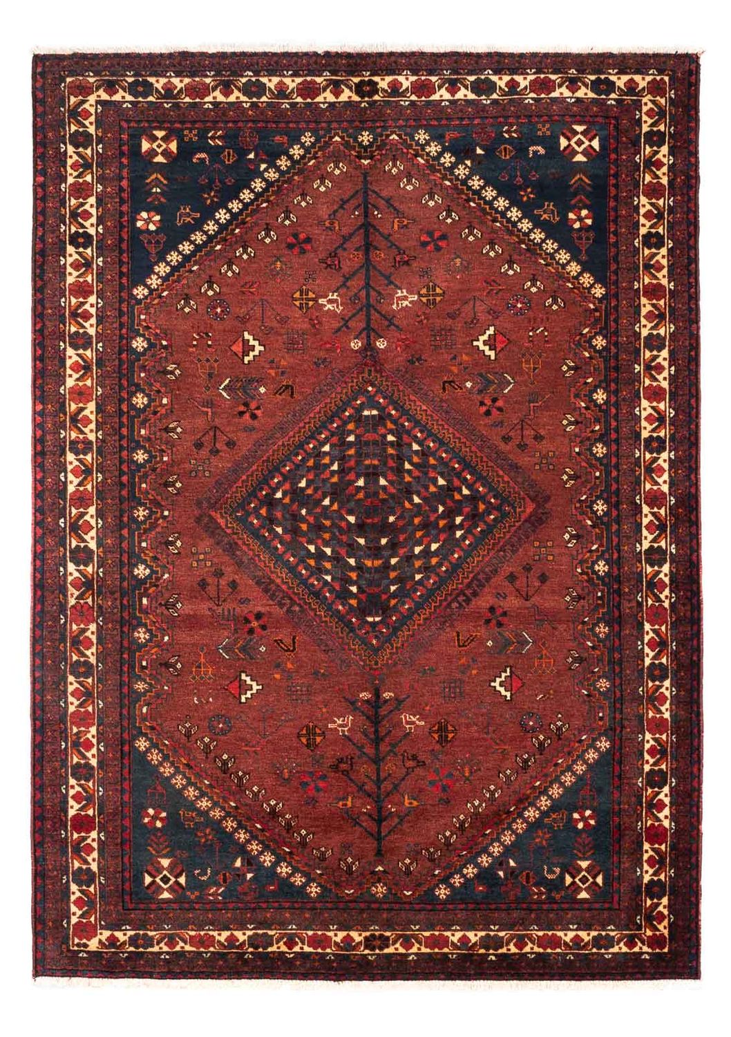 Perser Rug - Nomadic - 248 x 180 cm - dark red