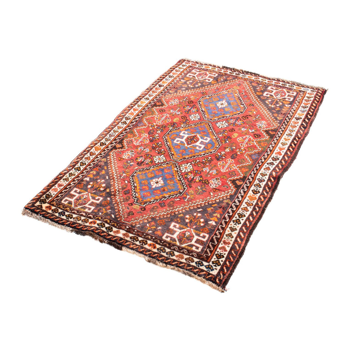 Perser Rug - Nomadic - 124 x 80 cm - dark red