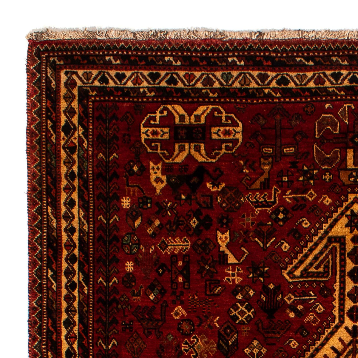 Perser Rug - Nomadic - 298 x 178 cm - dark red