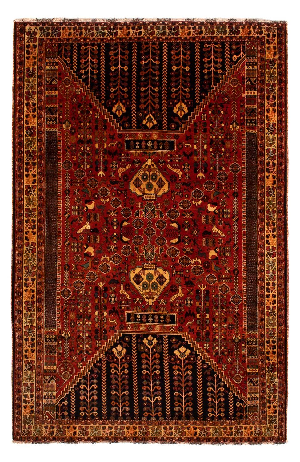 Perser Rug - Nomadic - 304 x 204 cm - dark red