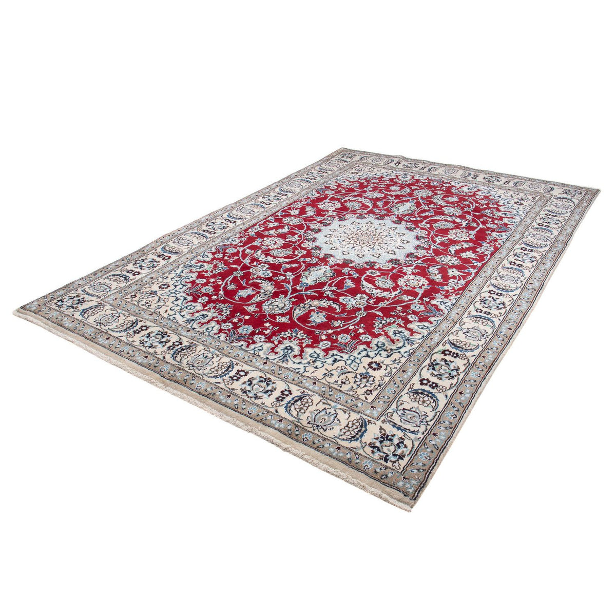 Perser Rug - Nain - 294 x 197 cm - dark red