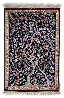 Perser Rug - Ghom - 87 x 59 cm - dark blue