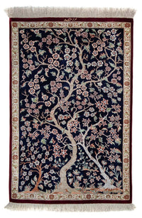 Perser Rug - Ghom - 87 x 59 cm - dark blue