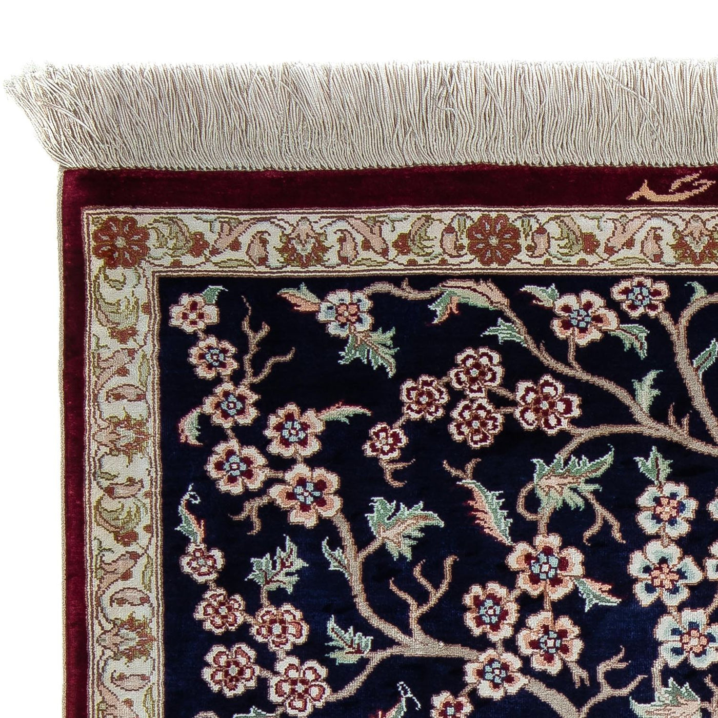 Qom Rug 87x59cm - Persian Rugs