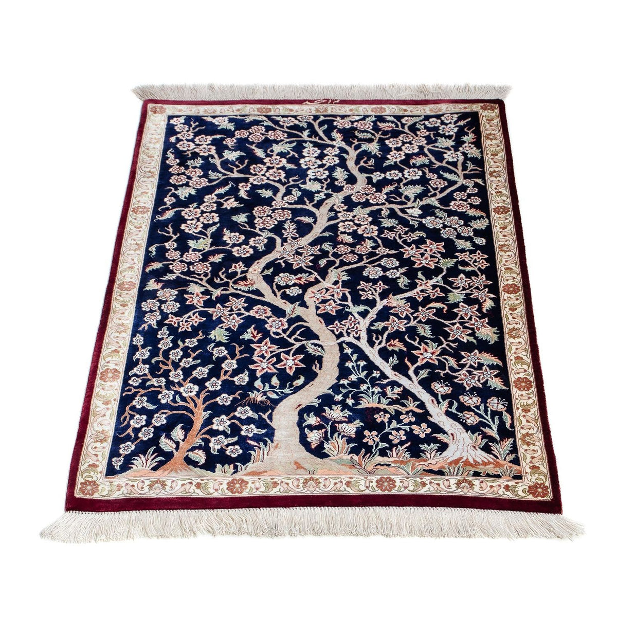 Perser Rug - Ghom - 87 x 59 cm - dark blue