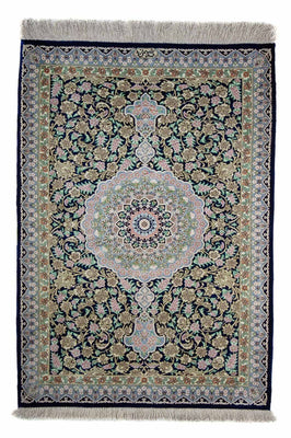 Perser Rug - Ghom - 88 x 63 cm - dark blue