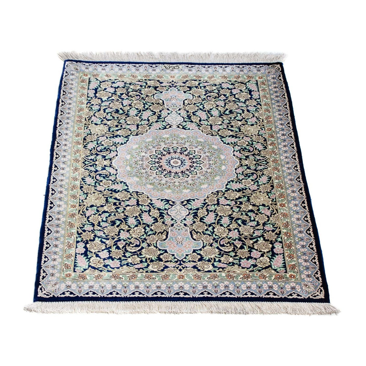 Perser Rug - Ghom - 88 x 63 cm - dark blue