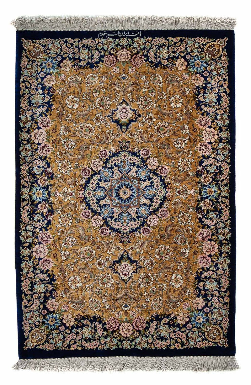 Perser Rug - Ghom - 91 x 62 cm - dark blue