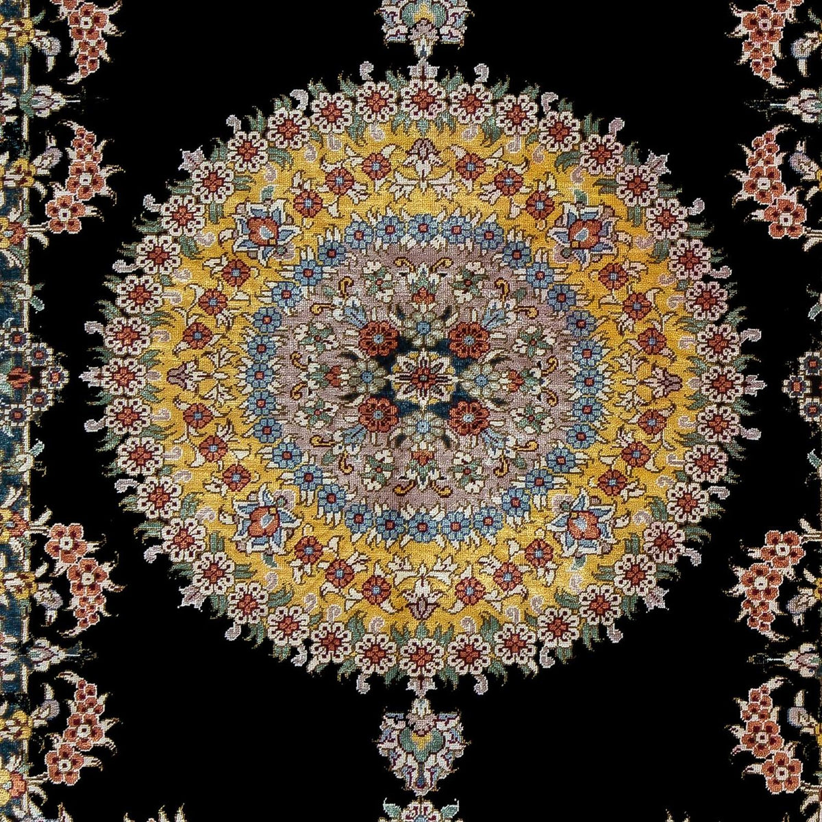 Perser Rug - Ghom - 89 x 59 cm - dark blue