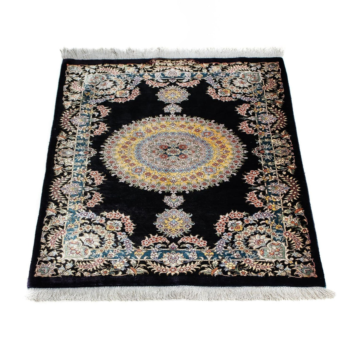 Perser Rug - Ghom - 89 x 59 cm - dark blue