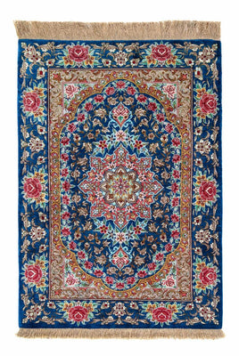 Perser Rug - Ghom - 80 x 55 cm - dark blue