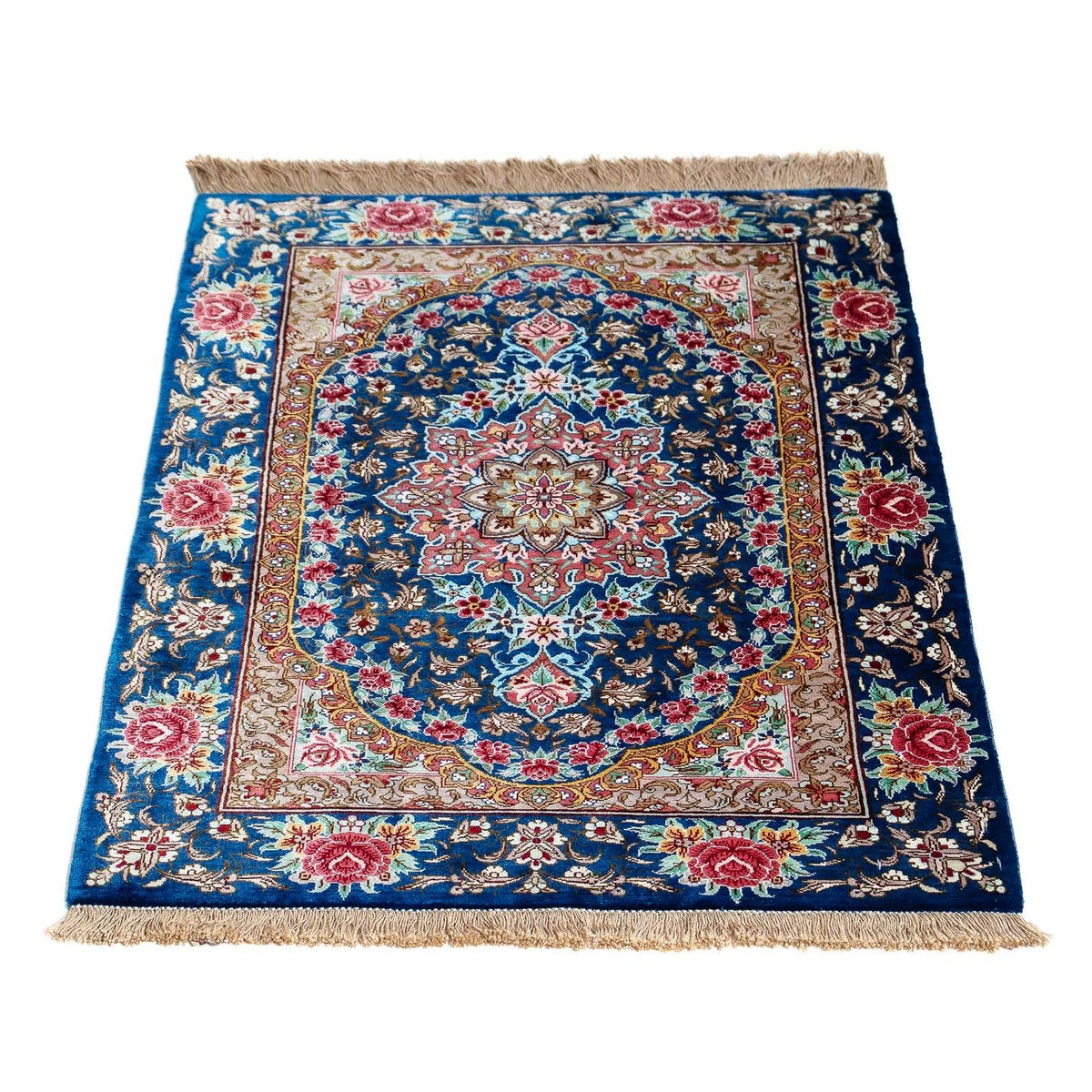 Perser Rug - Ghom - 80 x 55 cm - dark blue