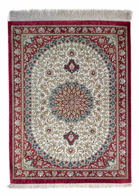 Perser Rug - Ghom - 78 x 60 cm - dark red