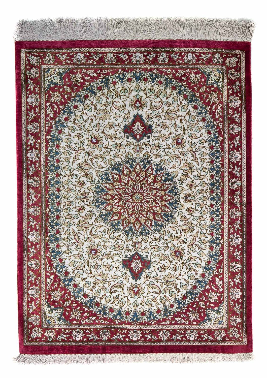 Perser Rug - Ghom - 78 x 60 cm - dark red