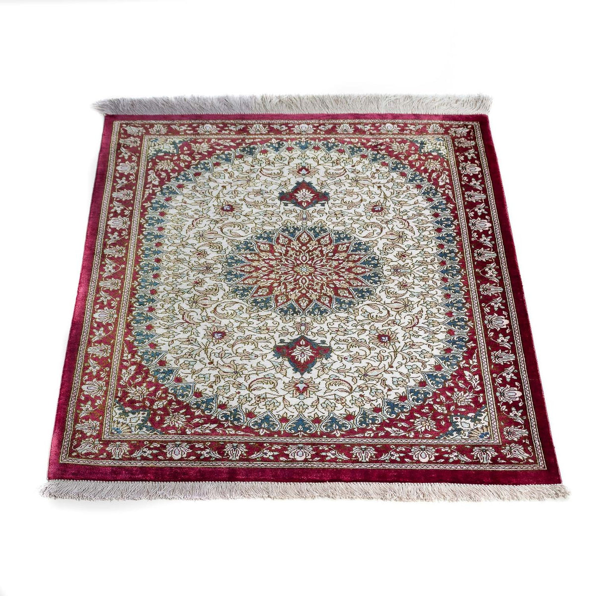 Perser Rug - Ghom - 78 x 60 cm - dark red