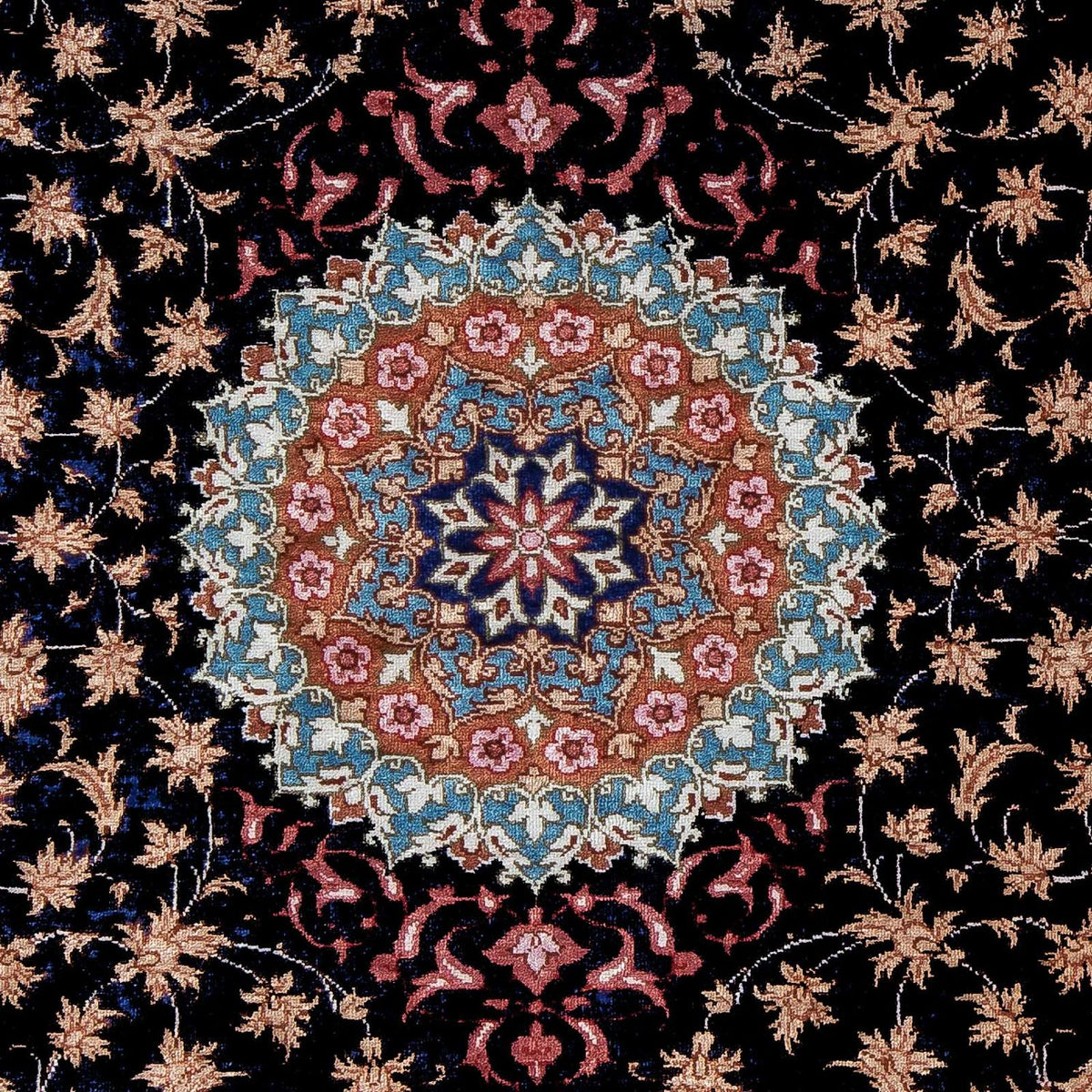 Perser Rug - Ghom - 80 x 55 cm - dark blue