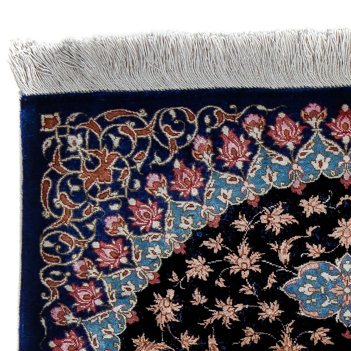 Perser Rug - Ghom - 80 x 55 cm - dark blue