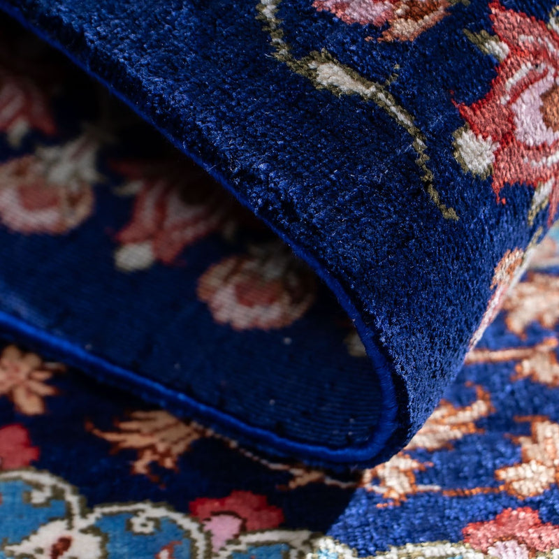 Perser Rug - Ghom - 80 x 55 cm - dark blue