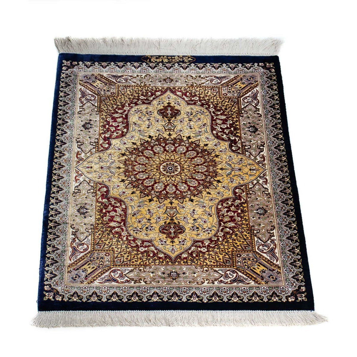 Perser Rug - Ghom - 87 x 59 cm - dark blue