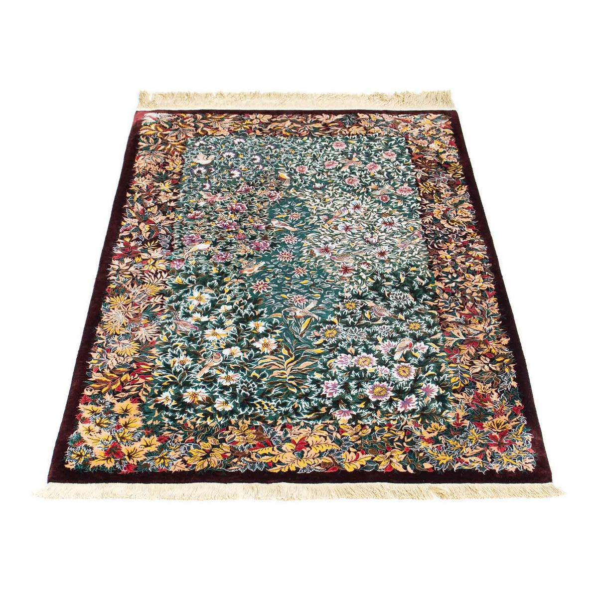 Perser Rug - Ghom - 120 x 78 cm - dark red