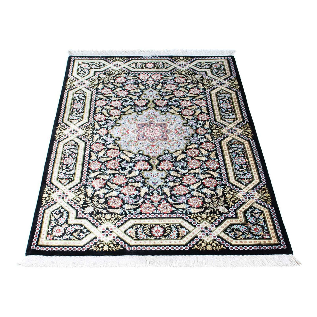 Perser Rug - Ghom - 124 x 79 cm - dark blue