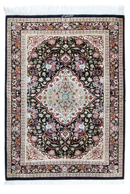 Perser Rug - Ghom - 114 x 80 cm - dark blue
