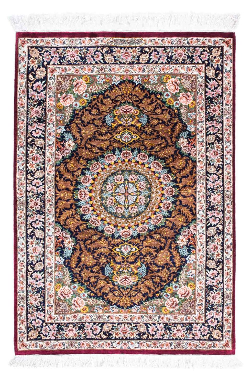 Perser Rug - Ghom - 119 x 79 cm - dark red