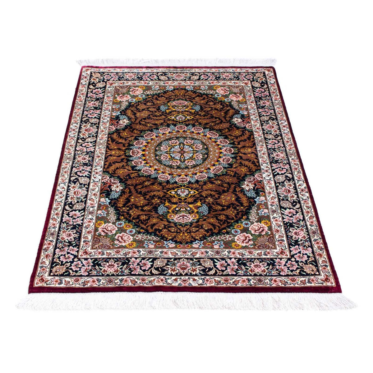 Perser Rug - Ghom - 119 x 79 cm - dark red