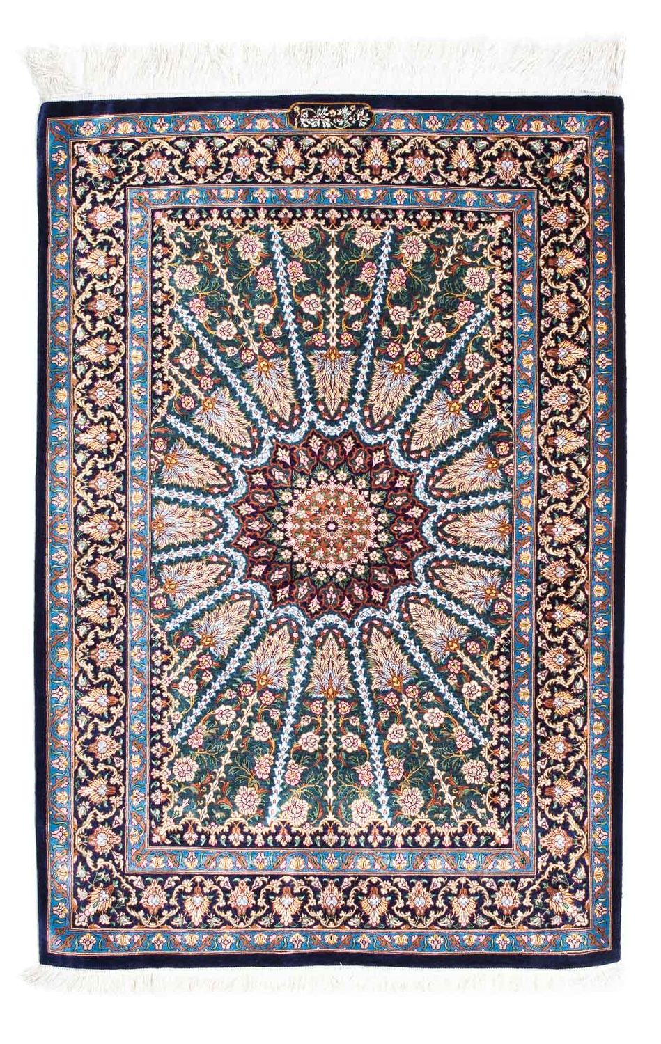 Perser Rug - Ghom - 121 x 81 cm - dark blue