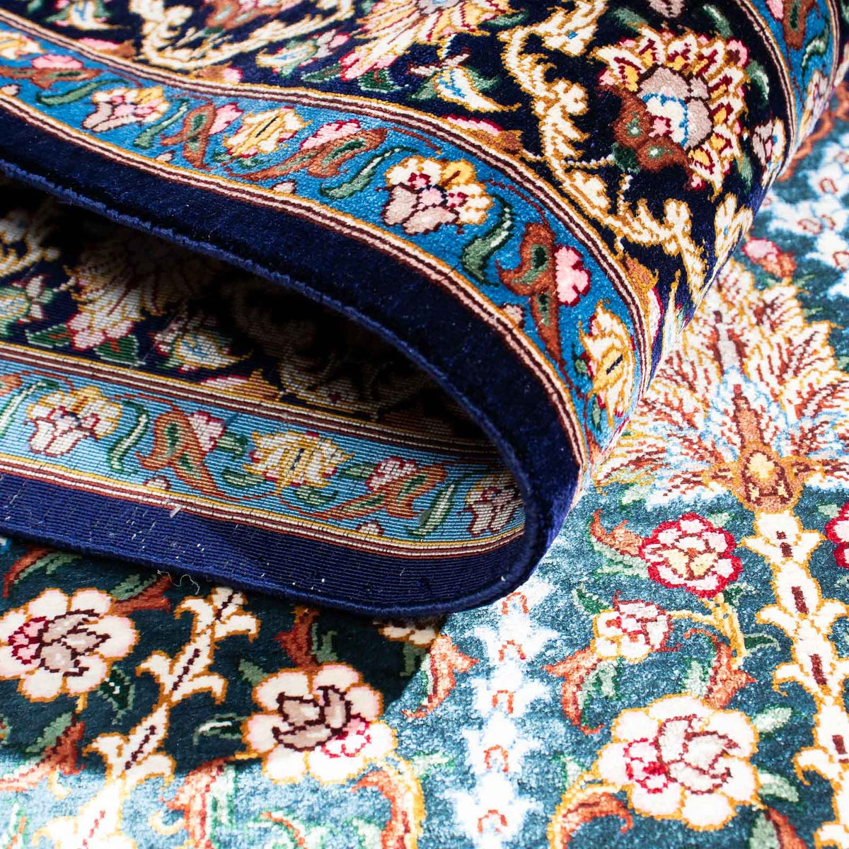 Perser Rug - Ghom - 121 x 81 cm - dark blue